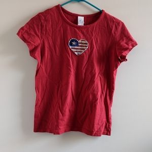 Heart American flag t-shirt